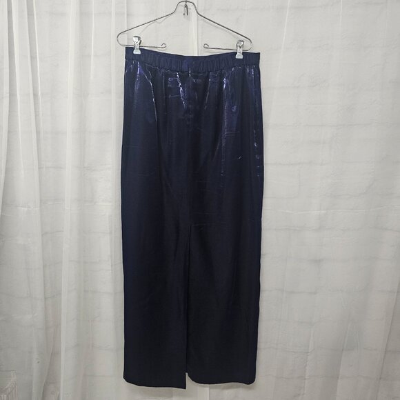 Alex Evenings Skirt Purple Maxi Satin Formal Shimmery Goth Whimsigoth 14 - Picture 2 of 9